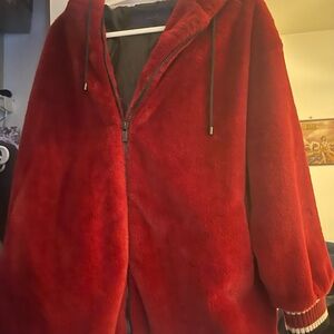 RACHEL Rachel Roy Red Teddy Jacket